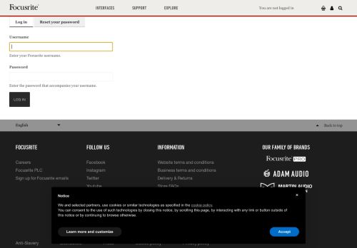 
                            1. Log in | Focusrite