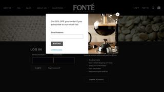 
                            8. Log In - Fonte Coffee Roaster