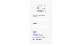
                            1. Log-in for Nursing Database