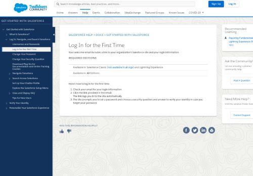 
                            8. Log In for the First Time - Salesforce Help