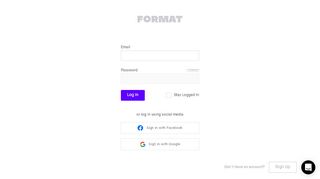 
                            1. Log in - Format