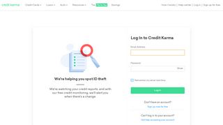 
                            7. Log in - Free Credit Score & Free Credit Reports With ... - Credit Karma