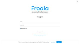 
                            1. Log in | Froala