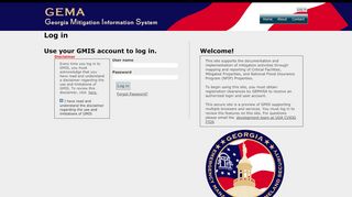 
                            12. Log in - GEMHSA Georgia Mitigation Information System