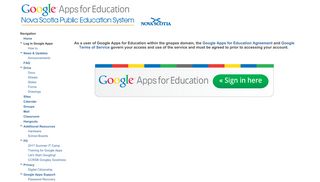 
                            2. Log in Google Apps - Nova Scotia Public Education System