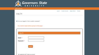 
                            1. Log In - Governors State University