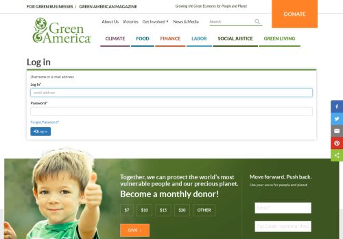 
                            11. Log in | Green America