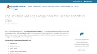
                            3. Log-In Group tra le prime aziende di Olbia - AdLog - Ad-Log Group