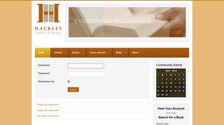 
                            10. Log In - Hackley Public Library