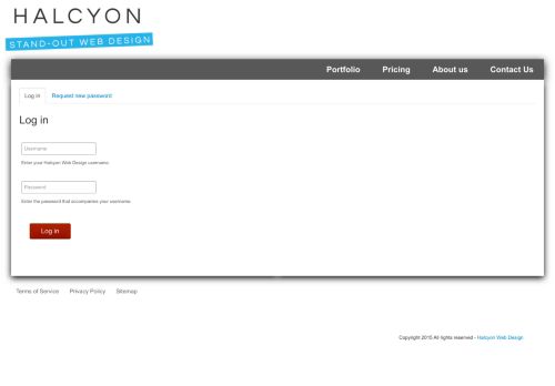 
                            7. Log in | Halcyon Web Design
