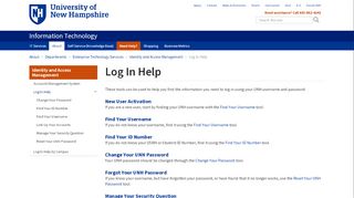 
                            11. Log In Help | Information Technology - University of New Hampshire