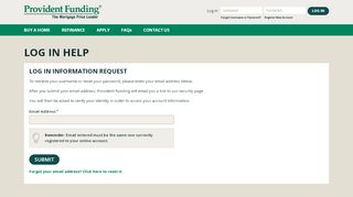 
                            5. Log In Help - Provident Funding