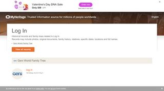 
                            4. Log In - Historical records and family trees - MyHeritage