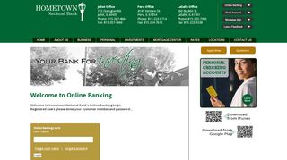 
                            13. Log In | HomeTown National Bank