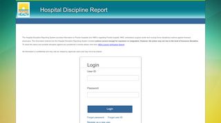 
                            9. Log in Hospital Discipline Report - Florida Department of Health