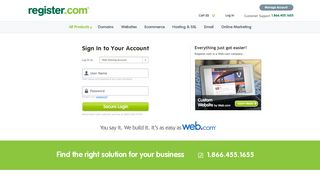 
                            4. Log in | Hosting | Register.com, Inc.