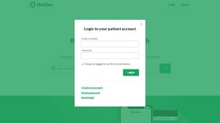 
                            4. Log in - HotDoc