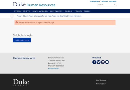 
                            10. Log in | Human Resources - Duke HR - Duke University