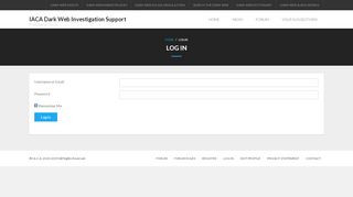 
                            7. LOG IN – IACA Dark Web Investigation Support