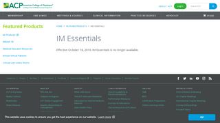 
                            1. Log In - IM Essentials - American College of Physicians