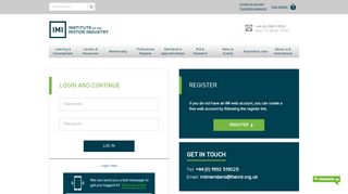 
                            1. Log in | IMI | Institute of the Motor Industry