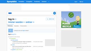 
                            8. Log in in Spanish | English to Spanish Translation - SpanishDict