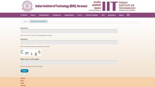 
                            10. Log in | Indian Institute of Technology(BHU)