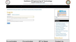 
                            11. Log in | Institute of Engineering & Technology, Lucknow - IET Lucknow