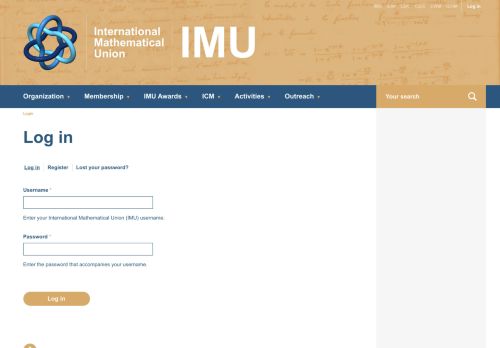 
                            4. Log in | International Mathematical Union (IMU)