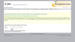 
                            4. Log in - IPC Certification Portal - IPC--Association Connecting ...