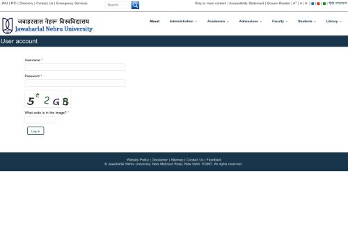 
                            2. Log in - Jawaharlal Nehru University