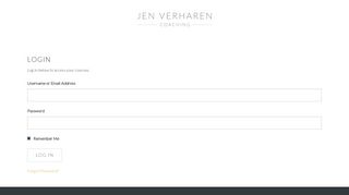 
                            10. Log In | Jen Verharen
