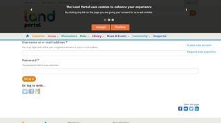 
                            3. Log in | Land Portal | Securing Land Rights Through Open Data