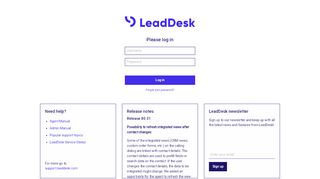 
                            1. Log in - LeadDesk Software - close more today