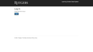
                            9. Log In - Learning Centers Data System - Rutgers University