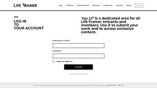 
                            4. Log in - LIFE FRAMER