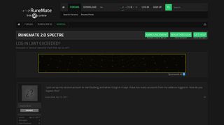 
                            7. Log in limit exceeded? | Community | RuneMate
