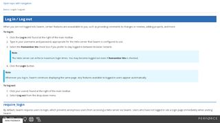 
                            5. Log in / Log out - Perforce