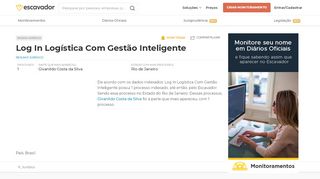 
                            4. Log In Logística Com Gestão Inteligente | Escavador