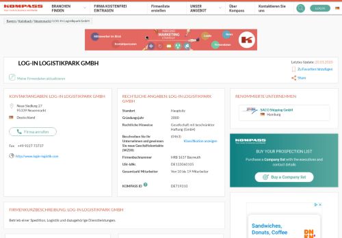
                            9. Log-in Logistikpark Gmbh - Neuenmarkt 95339 (Kulmbach), Neue ...