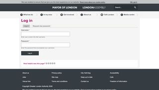 
                            2. Log in | London City Hall - Greater London Authority