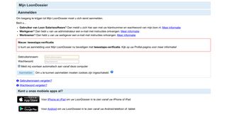 
                            1. Log in (loon dossier) - Mijn LoonDossier - loondossier.nl