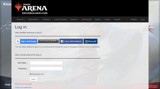 
                            3. Log in - Magic Arena Deckbuilder - Magic Duels Helper