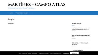 
                            5. Log In | MARTÍNEZ - CAMPO ATLAS