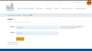 
                            1. Log in - Members Dashboard - Royal College of Psychiatrists