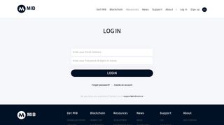 
                            8. Log in - MIB COIN