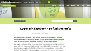 
                            3. Log-In mit Facebook – so funktioniert's - Betterplace