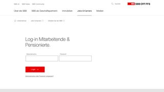 
                            7. Log-in Mitarbeitende & Pensionierte | SBB