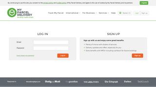 
                            4. Log In | My Parcel Delivery