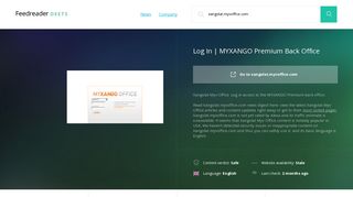 
                            8. Log In | MYXANGO Premium Back Office - Deets Feedreader